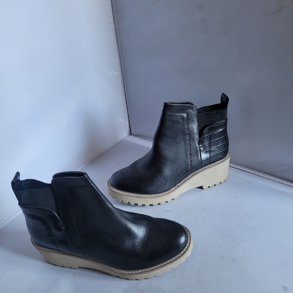 Dollars Vita Womens Slip On  Rancher Ankle Chelsea Boots Black Size 9